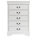 Louis Philippe 5-drawer Bedroom Chest White - Furniture Now (CA)
