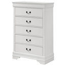 Louis Philippe 5-drawer Bedroom Chest White - Furniture Now (CA)