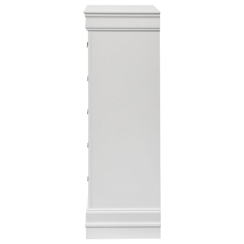 Louis Philippe 5-drawer Bedroom Chest White - Furniture Now (CA)