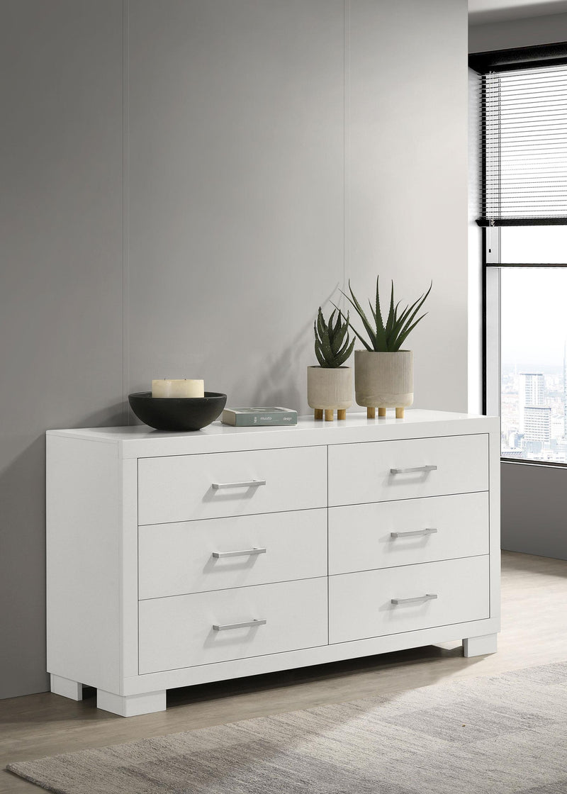 Jessica 6-drawer Dresser White - Furniture Now (CA)