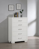 Jessica 5-drawer Chest White - Furniture Now (CA)