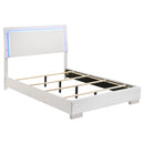 Felicity Full & Twin Panel Bed with LED Lighting Glossy White - Furniture Now (CA)