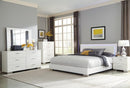 Felicity 5-piece Queen Bedroom Set with LED Headboard Glossy White - Furniture Now (CA)