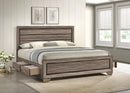 Kauffman California King, Eastren King & Queen Storage Bed Washed Taupe - Furniture Now (CA)