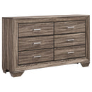 Kauffman 6-drawer Dresser Washed Taupe - Furniture Now (CA)