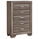 Kauffman 5-drawer Chest Washed Taupe - Furniture Now (CA)