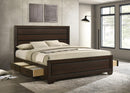 Kauffman California King, Eastren king, & Queen Storage Bed Dark Cocoa - Furniture Now (CA)