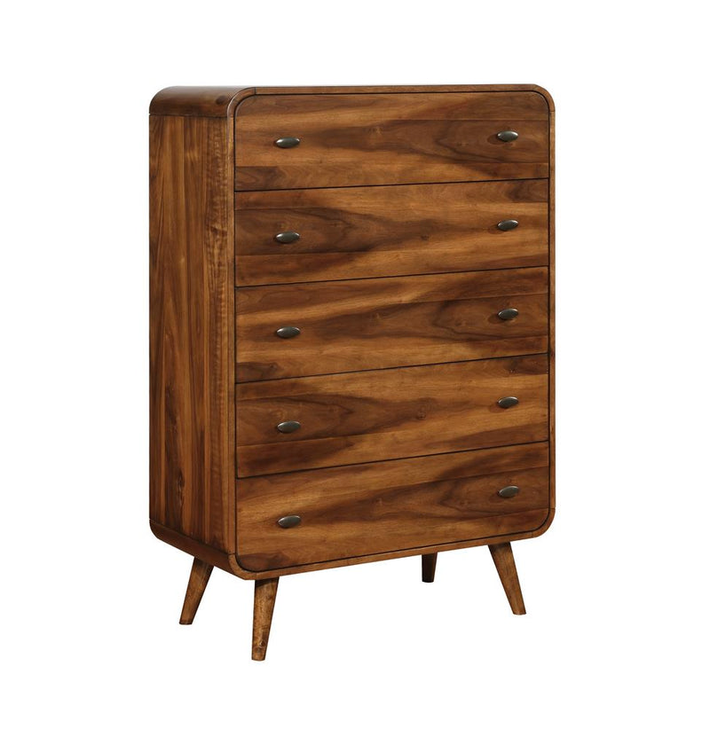 Robyn 5-drawer Chest Dark Walnut - Furniture Now (CA)