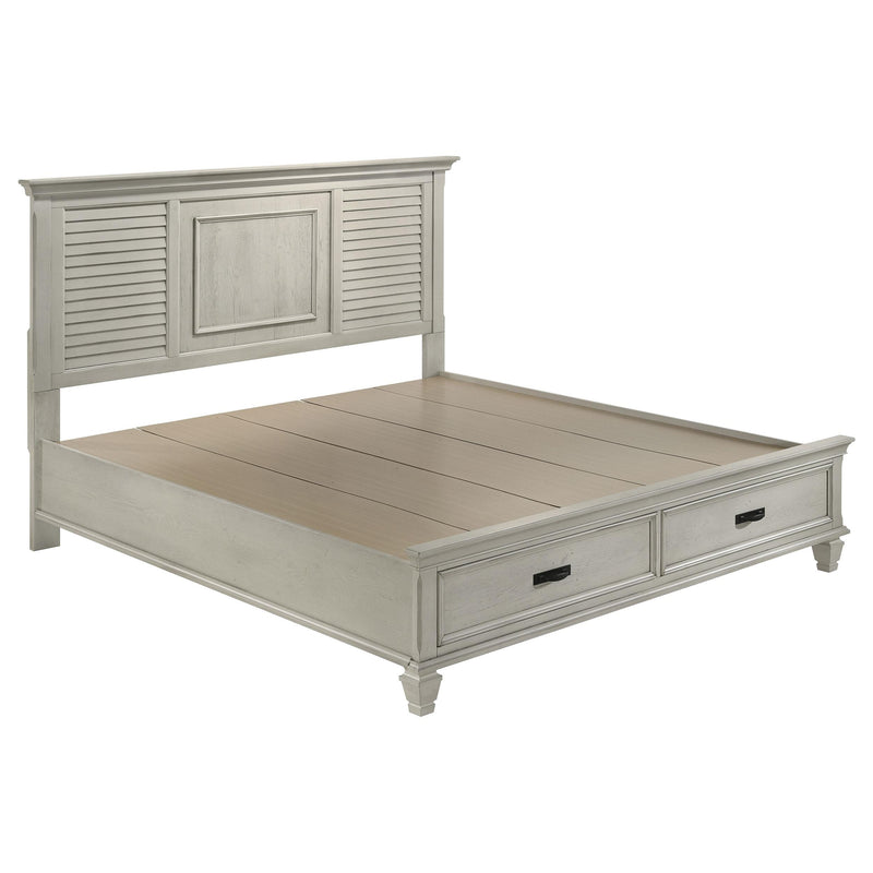 Franco Eastern King & Queen Storage Bed Antique White - Furniture Now (CA)