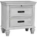Franco 2-drawer Nightstand Antique White - Furniture Now (CA)