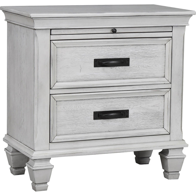 Franco 2-drawer Nightstand Antique White - Furniture Now (CA)
