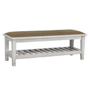 Franco Bench Brown and Antique White - Furniture Now (CA)
