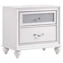 Barzini 2-drawer Nightstand White - Furniture Now (CA)
