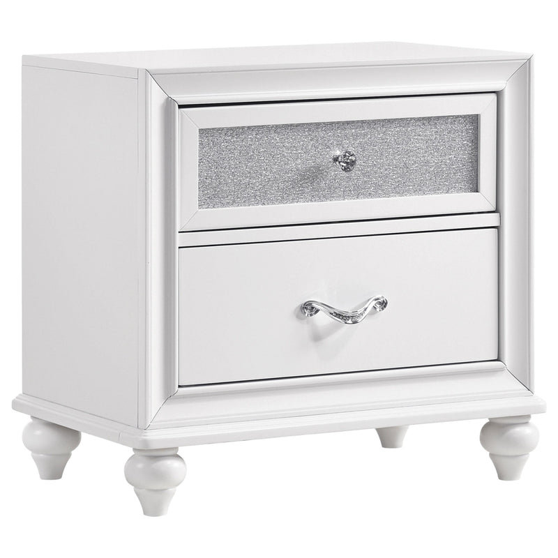 Barzini 2-drawer Nightstand White - Furniture Now (CA)