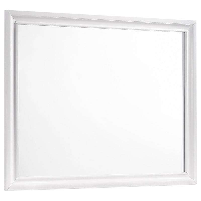 Barzini Rectangle Dresser Mirror White - Furniture Now (CA)