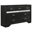 Miranda 7-drawer Dresser Black and Rhinestone - Furniture Now (CA)