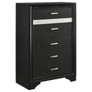 Miranda 5-drawer Chest Black and Rhinestone - Furniture Now (CA)