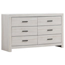 Brantford 6-drawer Dresser Coastal White - Furniture Now (CA)
