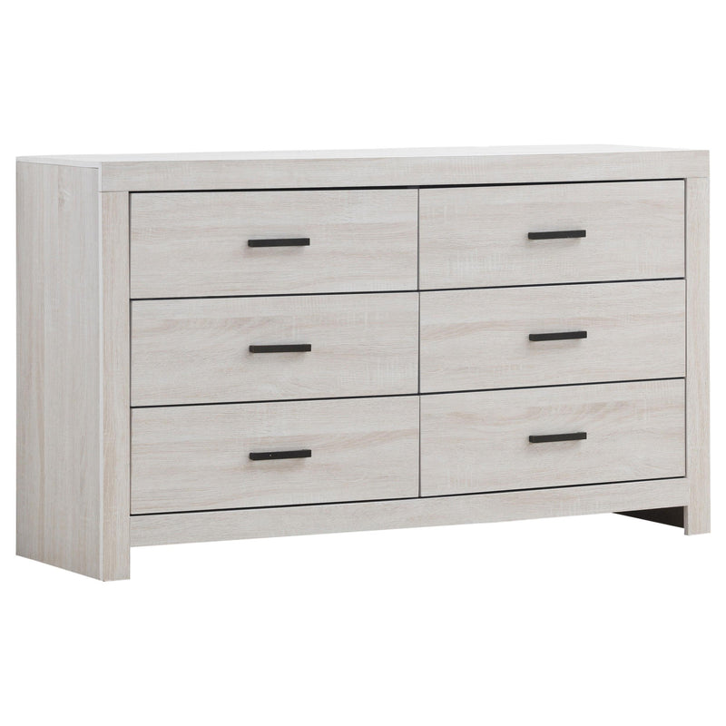 Brantford 6-drawer Dresser Coastal White - Furniture Now (CA)