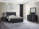 Marceline Bedroom Sets White & Black 4 & 5 Piece - Furniture Now (CA)