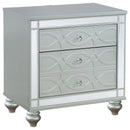 Gunnison 2-drawer Nightstand Silver Metallic - Furniture Now (CA)