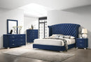 Melody 5-piece Eastern King Tufted Upholstered Bedroom Set Pacific Blue - Furniture Now (CA)