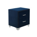 Melody 2-drawer Upholstered Nightstand Pacific Blue - Furniture Now (CA)