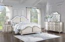 Evangeline Upholstered Platform Bedroom Set Ivory and Silver Oak - Furniture Now (CA)
