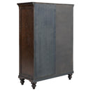 Andover 6-drawer Tempered Glass Door Chest Dark Oak - Furniture Now (CA)