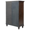 Andover 6-drawer Tempered Glass Door Chest Dark Oak - Furniture Now (CA)
