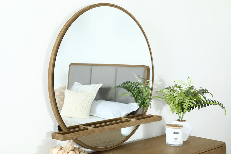 Arini Round Dresser Mirror Sand Wash - Furniture Now (CA)