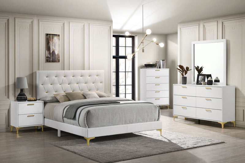 Kendall Panel Bed E.King, & Queen Black & White - Furniture Now (CA)