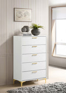 Kendall 5-drawer Chest White - Furniture Now (CA)