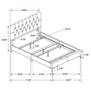 Kendall Panel Bed E.King, & Queen Black & White - Furniture Now (CA)