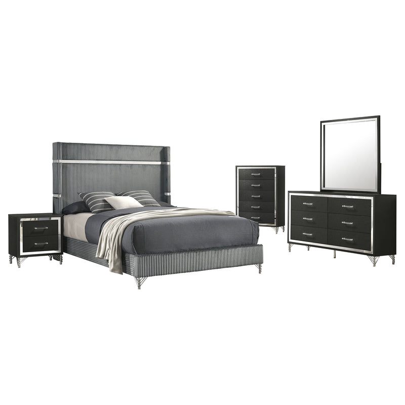 Lucia 4 & 5 Piece Bedroom Set King & Queen Beige & Grey - Furniture Now (CA)