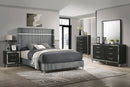 Lucia 4 & 5 Piece Bedroom Set King & Queen Beige & Grey - Furniture Now (CA)
