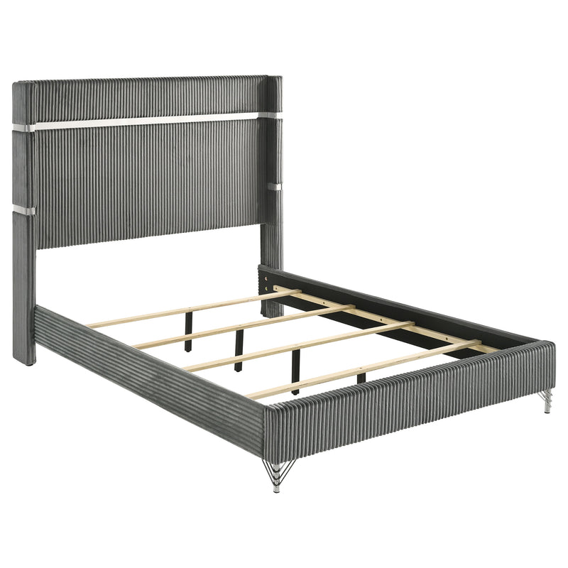 Lucia Eastern King & Queen Bed Beige & Grey - Furniture Now (CA)