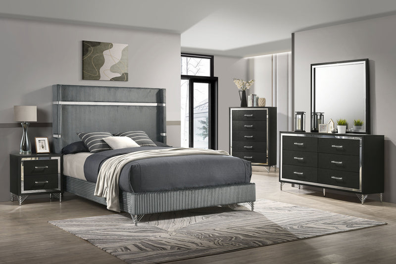 Lucia Eastern King & Queen Bed Beige & Grey - Furniture Now (CA)