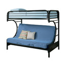 Montgomery Twin Over Futon Bunk Bed Glossy Black - Furniture Now (CA)
