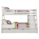 Bunk Bed (T/F) w/Trundle (Full) & Storage