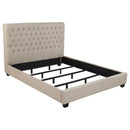Chloe Tufted Upholstered California King Bed Oatmeal - Furniture Now (CA)