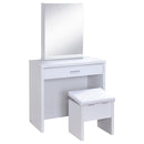 Harvey 2-piece Vanity Set with Lift-Top Stool White - Furniture Now (CA)