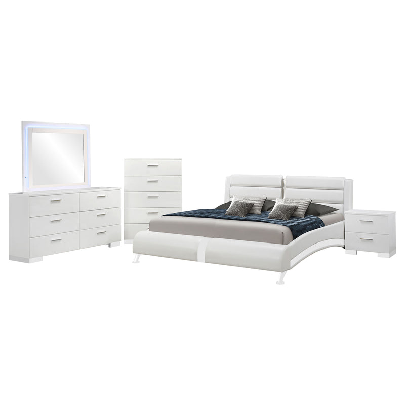 Jeremaine 5 Pc Bedroom Sets White - Furniture Now (CA)