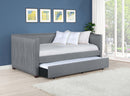 Brodie Upholstered Twin Daybed with Trundle Grey - Furniture Now (CA)