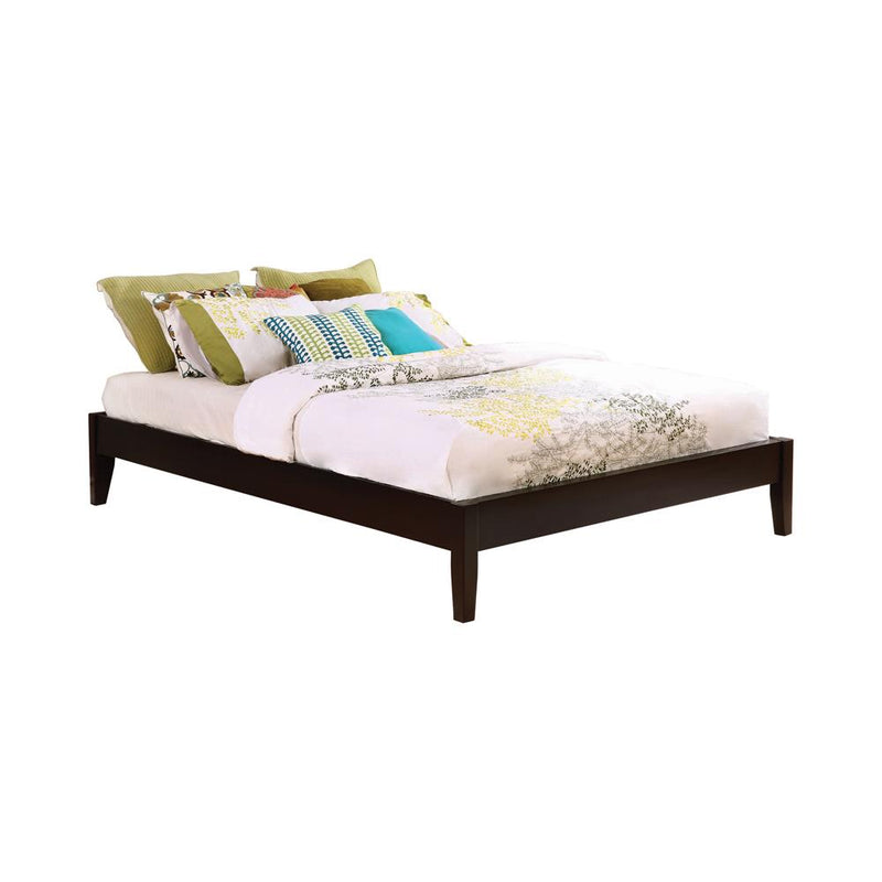 Hounslow California King, E.King, & Queen Universal Platform Bed Cappuccino - Furniture Now (CA)