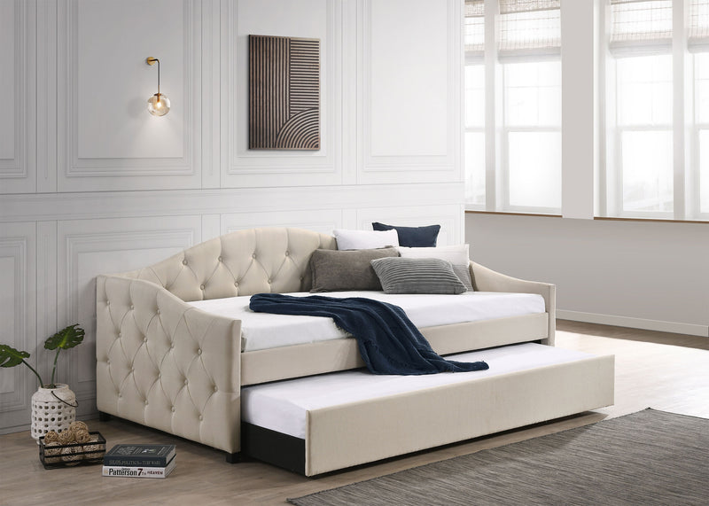 Sadie Upholstered Twin Daybed with Trundle - Furniture Now (CA)
