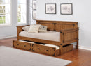 Oakdale Wood Twin Daybed with Trundle Rustic Honey - Furniture Now (CA)