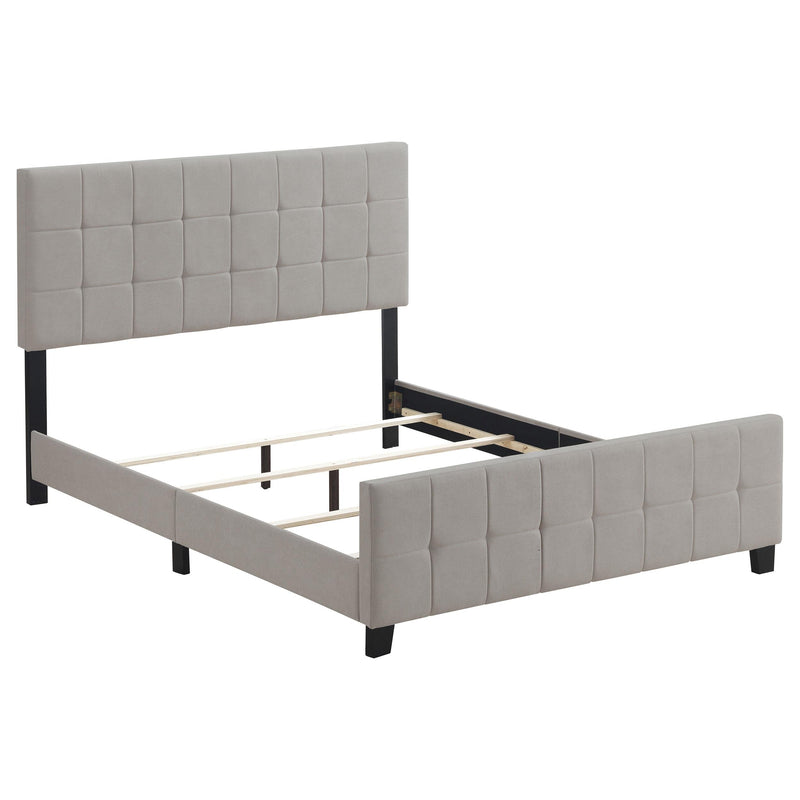 Fairfield Eastern King & Queen Upholstered Panel Bed Beige & Grey - Furniture Now (CA)
