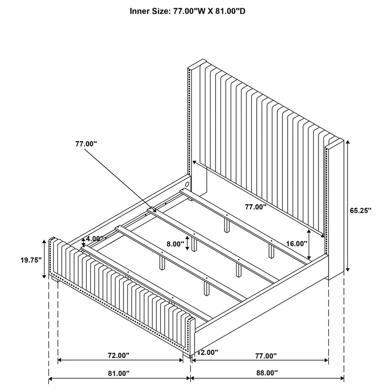 Natasha California King, E.King & Queen Bed - Furniture Now (CA)