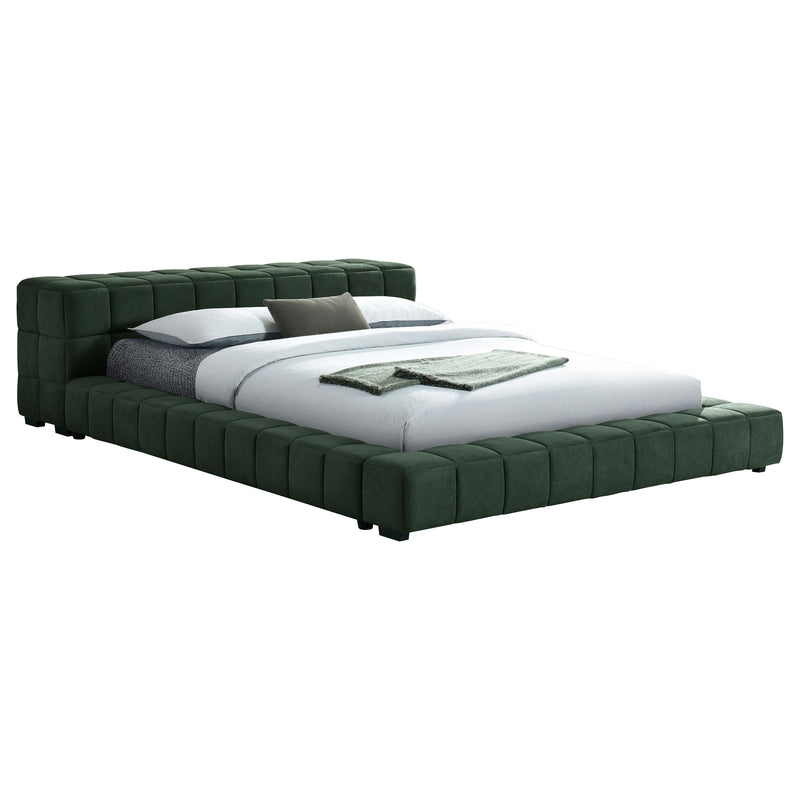Trinity California King, E.king, Queen, & Full Bed Green & Light Taupe - Furniture Now (CA)
